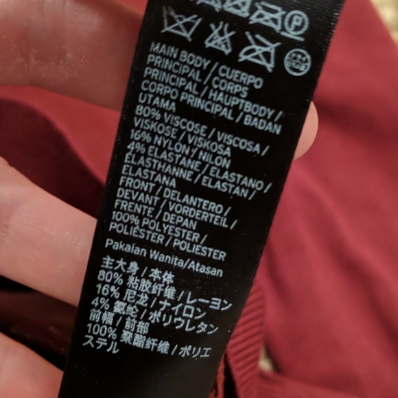 Topshop Faux Suede Knit Top Sz 10 US - Picture 3 of 4